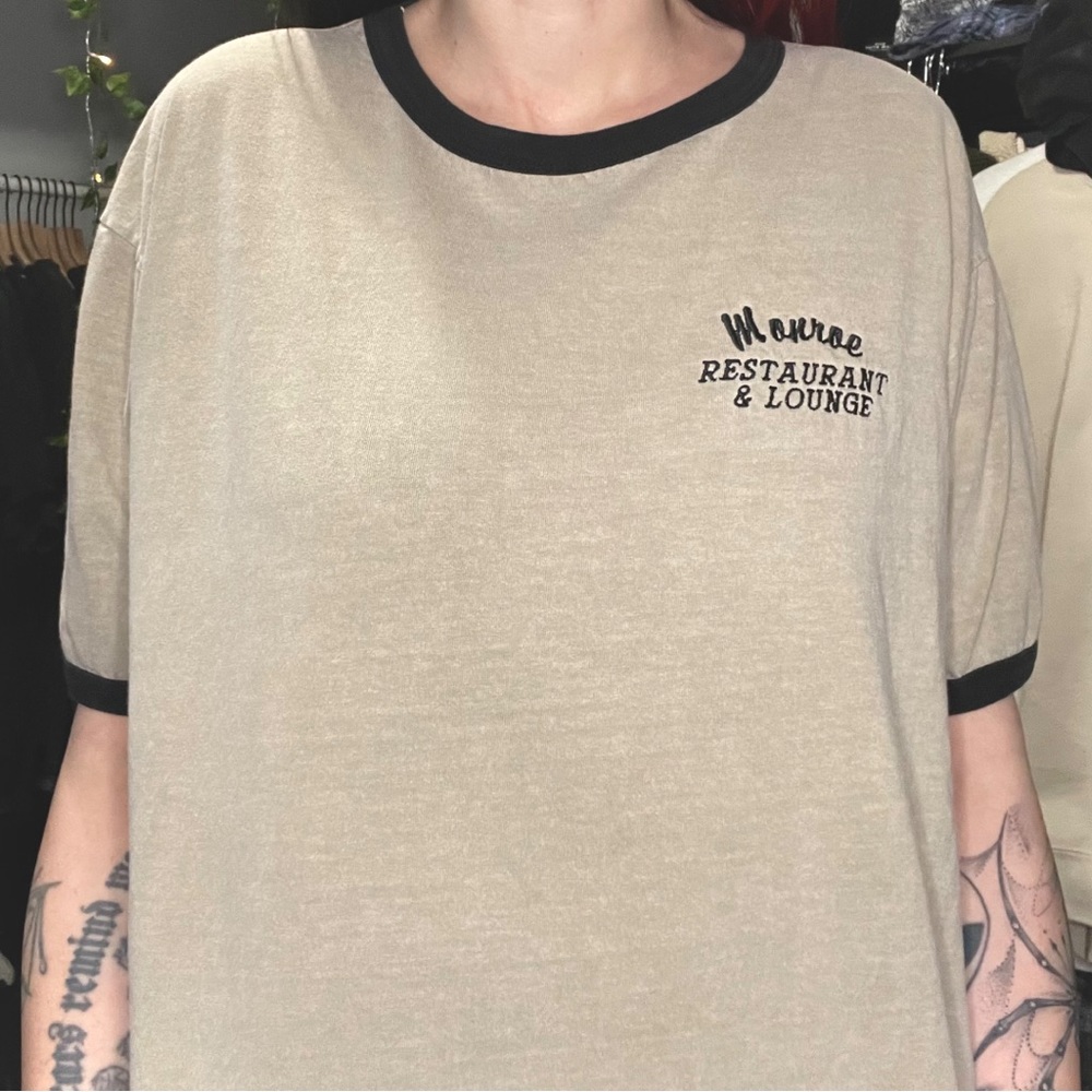 Vintage Style Monroe Restaurant & Lounge Ringer Tee